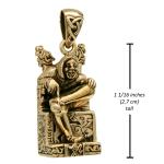 Loki Trickster Pendant with Norse Viking Runes