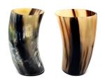 Set of 2 Horn Viking Drinking Mugs