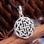 Viking Valkyrie Pendant Necklace in Sterling Silver