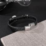 Men's Viking Leather Cuff Bracelet with Axe Charm