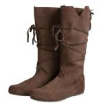 Brown Lace-Up Renaissance Combat Boots for Men