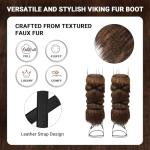 Viking Faux Fur Boots and Leg Warmers