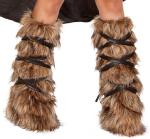 Viking Warrior Costume with Faux Fur Arm & Leg Cuffs