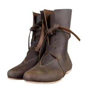 Unisex Viking Style Tied Boots for Cosplay