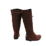 Brown Lace-Up Renaissance Combat Boots for Men