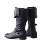 Men's Faux Leather Viking Pirate Costume Boots