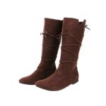 Brown Lace-Up Renaissance Combat Boots for Men