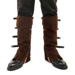 Men's Faux Leather Viking Boot Covers, Brown