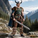 Brown Faux Fur Viking Leg Warmers for Cosplay