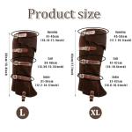 Men's Faux Leather Viking Boot Covers, Brown