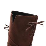 Brown Lace-Up Renaissance Combat Boots for Men