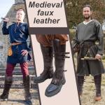 Viking Style Dark Brown Boot Covers for Costumes
