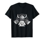 Nordic Warrior Helmet T-Shirt for Viking Fans