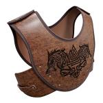 Fenrir Vegvisir Embossed Leather Chest Armor