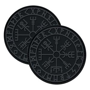 Viking Vegvisir Luminous PVC Patches - 2 Pack