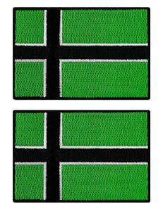 Viking Flag Embroidered Patches - 2 Pack