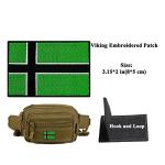 Viking Flag Embroidered Patches - 2 Pack