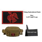 Viking Raven Flag Embroidered Patch Set