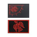 Viking Raven Flag Embroidered Patch Set