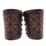 HiiFeuer Viking Vegvisir Leather Arm Armor Gauntlet