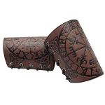HiiFeuer Viking Vegvisir Leather Arm Armor Gauntlet