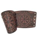 HiiFeuer Viking Vegvisir Leather Arm Armor Gauntlet