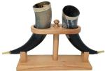 Natural OX Horn Viking Tankard Set of 2
