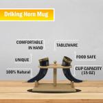 Natural OX Horn Viking Tankard Set of 2