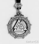 Viking Valknut Fallen Knot Necklace by Pepi