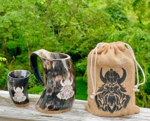 Viking Drinking Horn Cup for Mead & Beer
