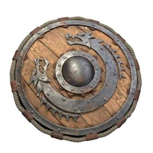 Dragon Face Wooden Viking Shield for Home Decor
