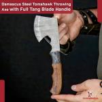 Viking Hand Forged Damascus Steel Battle Axe