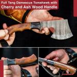 Viking Hand Forged Damascus Steel Battle Axe