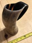 Viking Ox Horn Tankard for Ale and Beer