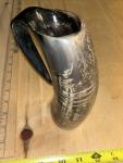 Viking Ox Horn Tankard for Ale and Beer
