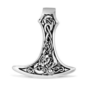 Viking Mammen Axe Sterling Silver Pendant Amulet