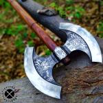 Double-Headed Bearded Viking Throwing Axe
