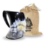 Rustic Viking Horn Mug for Beer and Mead