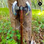 Double-Headed Bearded Viking Throwing Axe