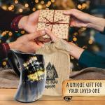 Rustic Viking Horn Mug for Beer and Mead