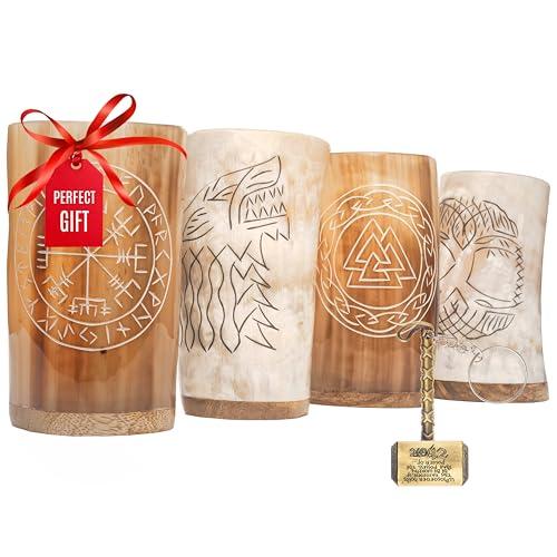 Trondebal Viking Drinking Horn Mug Set of 4