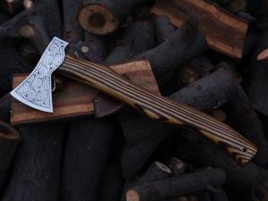Handmade Viking Axe with Carbon Steel Blade