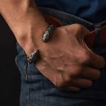 Viking Bracelet with Odin's Ravens Design