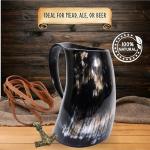 Rustic Viking Horn Mug for Mead and Beer
