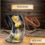 Rustic Viking Horn Mug for Mead and Beer