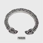 Viking Bracelet with Odin's Ravens Design