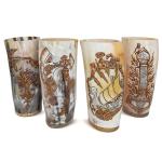 Engraved Viking Horn Cups Set – Odin & Thor Designs