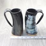 Viking 2 Horn Mugs Medieval Tankard Set
