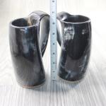 Viking 2 Horn Mugs Medieval Tankard Set