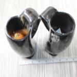 Viking 2 Horn Mugs Medieval Tankard Set